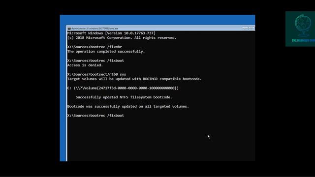 Fix Windows Server 2019 Master Boot Record Using Windows CD смотреть онлайн