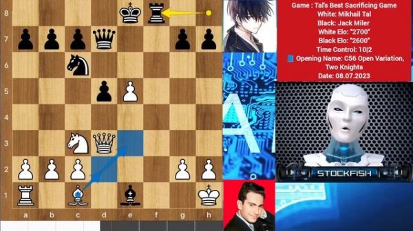 Stockfish Analysed Mikhail Tal's BEST SACRIFICING Chess Game | Brilliant Chess Game | Gotham chess