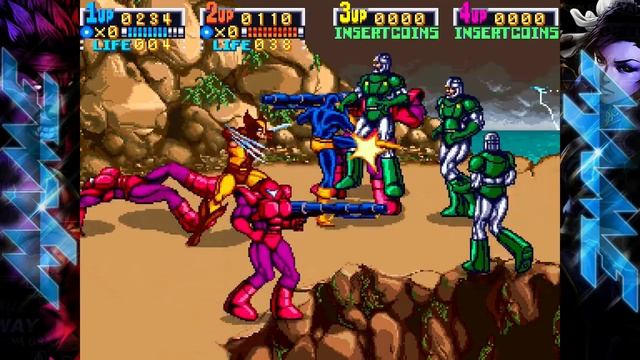 [27] X-MEN ARCADE FULL GAME WALKTHROUGH [KONAMI 1992 MAME] смотреть онлайн