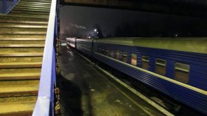 Поезд № 051Б Санкт-Петербург – Брест прибывает на станцию Дно