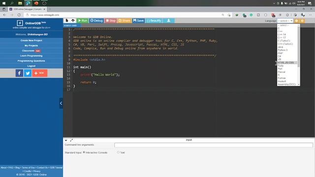 #14 Write your Code without any software || Online GDB Compiler || C Programming Bangla Tutorial смотреть онлайн