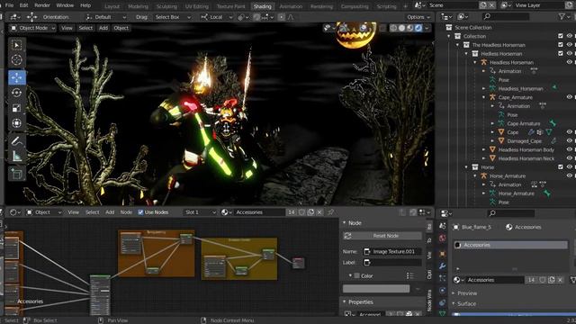 The Headless Horseman - Prince of Halloween🎃 (3D Model Video) смотреть онлайн