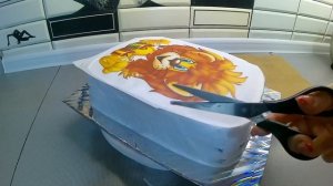 Торт с вафельной картинкой/Как крепить вафельную картинку к торту/Торт с фотопечатью