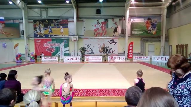Соревнования по художественной гимнастике обруч. И того 1-ое место. смотреть онлайн