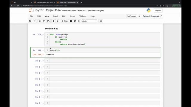 Project Euler 20 смотреть онлайн