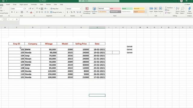 How to use cut, copy and paste in MS Excel ? Urdu /Hindi смотреть онлайн