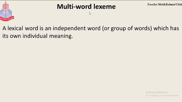 BS ENG III Lexical Studies Lecture 6 Sir Rahmat Ullah смотреть онлайн