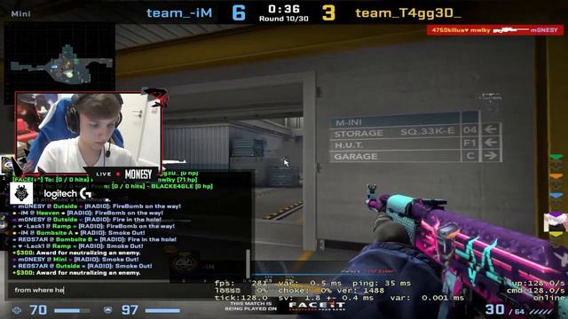 M0NESY ИГРАЕТ 1x9 НА FPL! / МОНЕСИ ТАЩИТ СВОЮ КОМАНДУ И ТРЕНИРУЕТСЯ ПЕРЕД ТУРНИРОМ! (CS:GO)