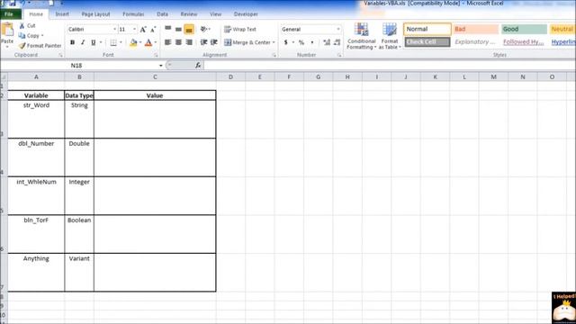 VBA Tutorial (Chap 2): Variables (1 of 2) смотреть онлайн