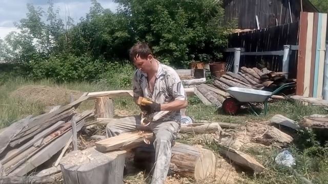 КАК СДЕЛАТЬ СКАМЕЙКУ ИЗ БРЕВНА