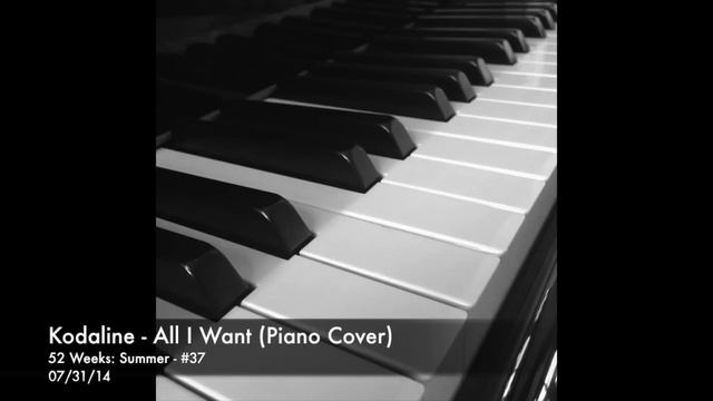 Kodaline - All I Want (Cover) [Piano Instrumental] смотреть онлайн