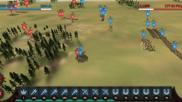 Стратегическое планирование боя в меньшинстве в игре (Epic Battles Online). смотреть онлайн