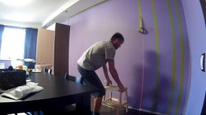 Покраска стен полосами