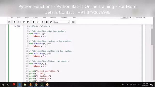 Python Functions Python Basics Online Training in Adithyaelearning смотреть онлайн