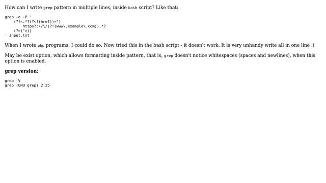 Unix & Linux: grep - the multiline pattern writing (2 Solutions!!) смотреть онлайн