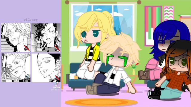 Реакция ЛБиСК на парня Маринетт как Коко//KITE смотреть онлайн