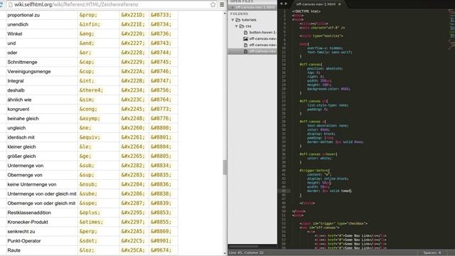 CSS Tutorial: Off Canvas Navigation смотреть онлайн
