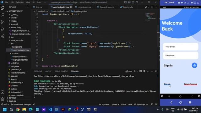 Making a React Native Application | Sinhala - සිංහලෙන් | #4 - Navigation between Login and Sign Up смотреть онлайн