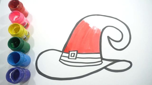 Как нарисовать ШЛЯПУ ВЕДЬМОЧКИ мультик раскраска Хэллоуин ШЛЯПА для детей Раскраски малышам смотреть онлайн