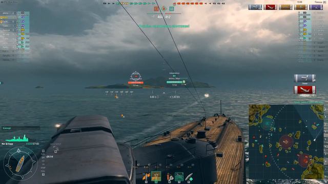 WoWs, Fuso, 7 фрагов, 3153 чистого опыта, 528550 серебра, 7094 опыта смотреть онлайн