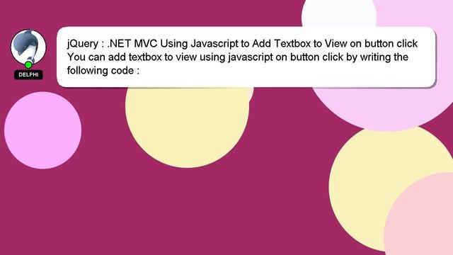 jQuery : .NET MVC Using Javascript to Add Textbox to View on button click смотреть онлайн