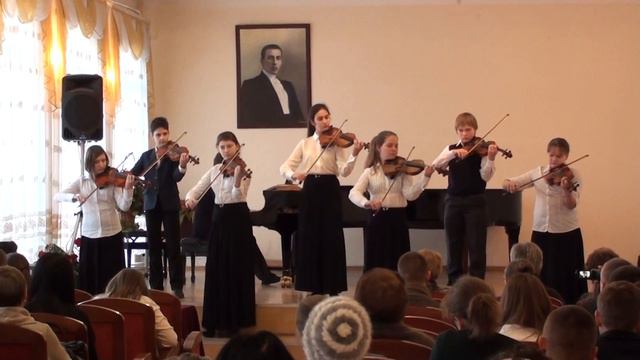 Ансамбль скрипачей А.Затин. Посвящение.Муз.школа при Калининградском обл.муз.колледже. смотреть онлайн