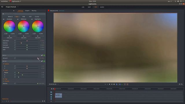 Lightworks: How To Make A Vertical/Portrait Video With Blurred Background/Sides.