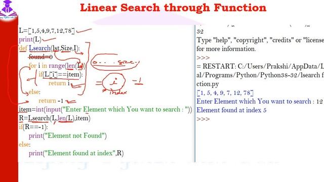 Searching in Python| Linear Search | Binary Search | Linear Search with Function| Searching Functio смотреть онлайн