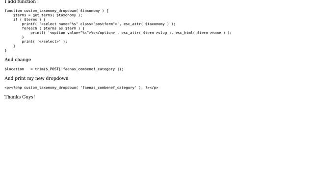 Wordpress: Custom Taxonomy dont save in a frontend form for post a custom post (2 Solutions!!) смотреть онлайн
