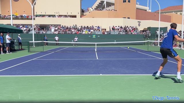 Novak Djokovic & Daniil Medvedev - 2024 IW Practice Match Highlights