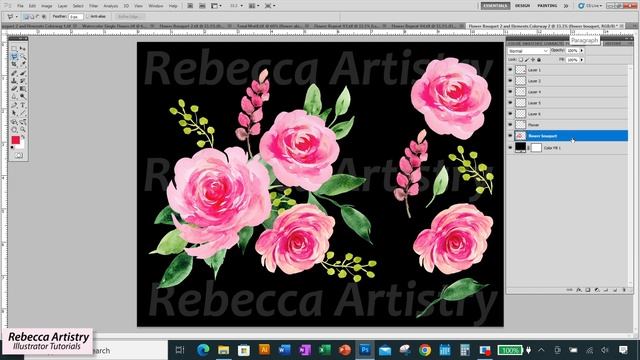 Create Multiple Watercolor Colorways in Photoshop / How to Recolor a Watercolor Print in Photoshop! смотреть онлайн