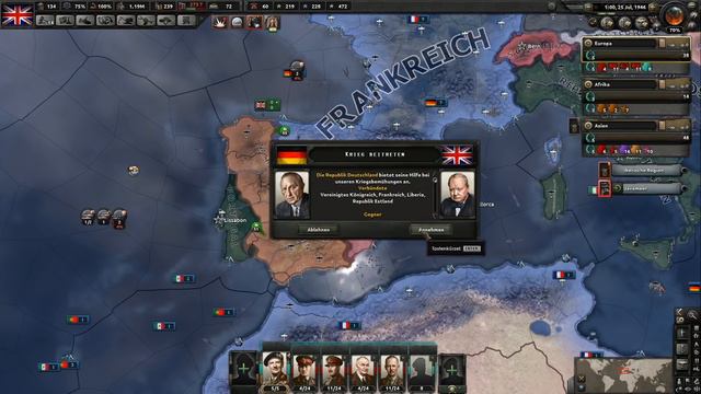 Let's Play Hearts of Iron 4 - Großbritannien #102: Der Franco-Krieg - August 1946 ( Elite / AI-Mod) смотреть онлайн