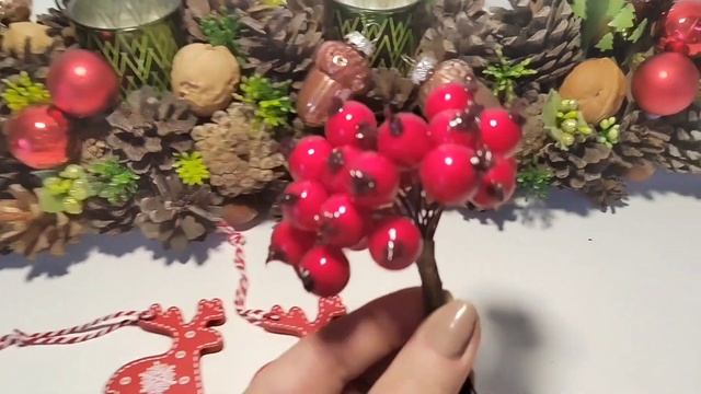 Новогодняя Композиция из шишек, подсвечник на 5 свечей. смотреть онлайн