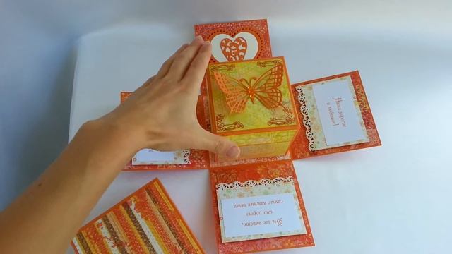 Открытка-трансформер в виде кубика