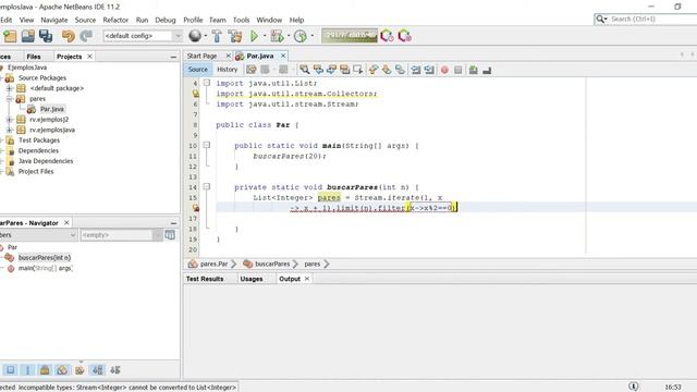 Números pares java. Stream filtrar número y generar números iterate() смотреть онлайн