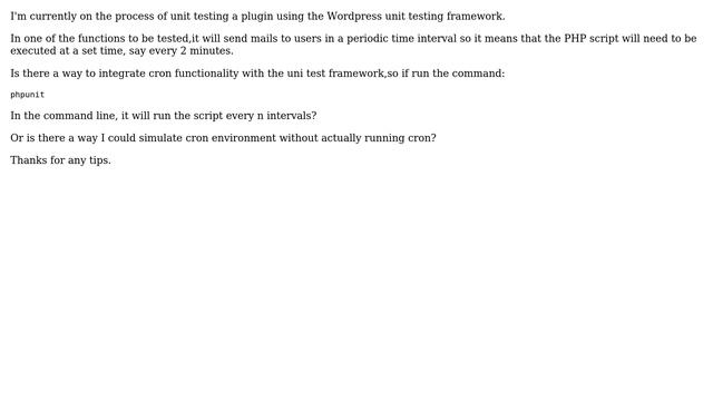Wordpress: Unit Testing a Plugin functionality with cron смотреть онлайн