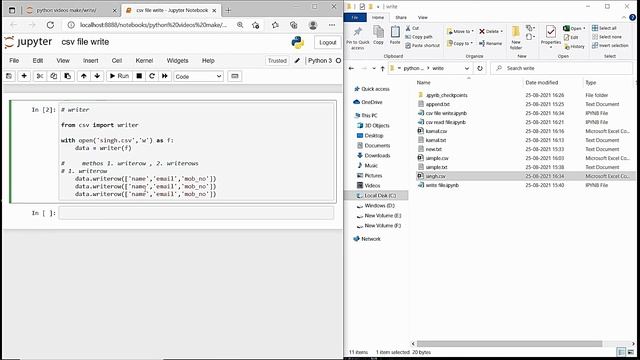 31. Write CSV files using by Python смотреть онлайн