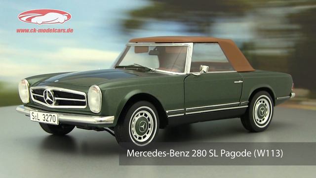 Ck-modelcars-video: Mercedes-Benz 280 SL Pagode (W113) Baujahr 1963- 1971 Grün Schuco