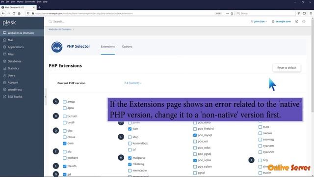 How to Enable or Disable PHP Extensions Using the CloudLinux Selector in Plesk? смотреть онлайн