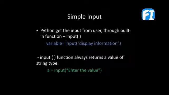 python variables simple input & output tamil смотреть онлайн