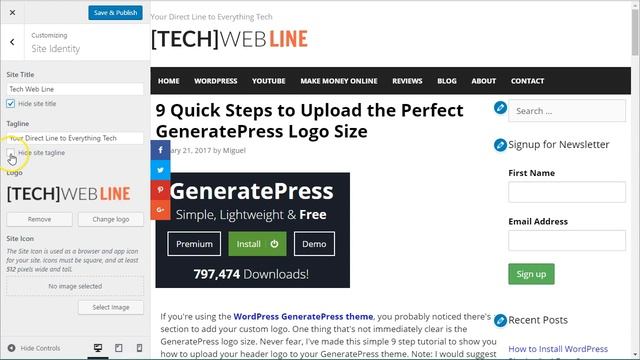GeneratePress Logo Size смотреть онлайн
