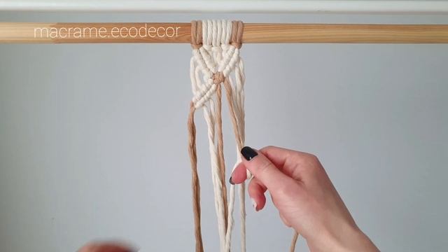 2 colors macrame pattern. двухцветный узор макраме смотреть онлайн