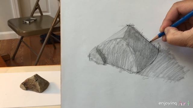 Still Life #34 - How to draw a rock with pencil (Part 2 of 2) смотреть онлайн