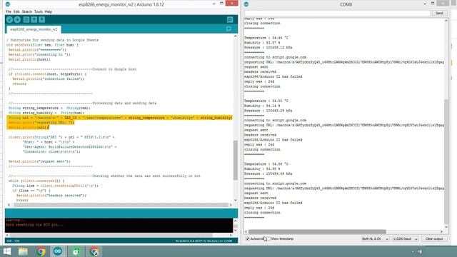 ESP8266 data logger to Google spreadsheet | Excel смотреть онлайн