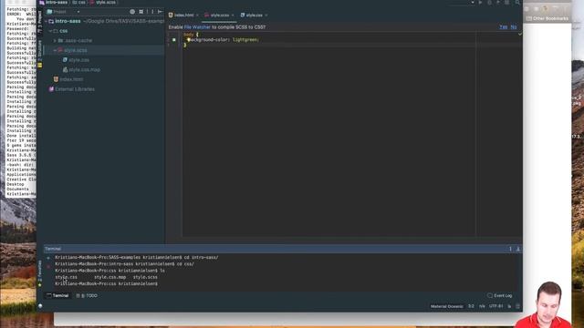 SASS intro | S01E05 | SASS --watch startup смотреть онлайн