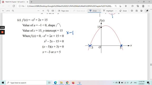 Sketch graph Quadratic function смотреть онлайн