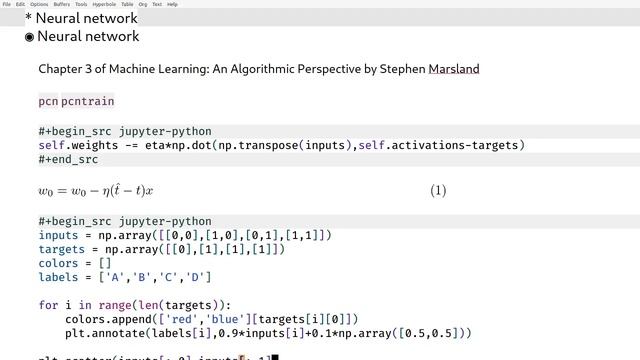 neural network update coefficients with emacs and python смотреть онлайн