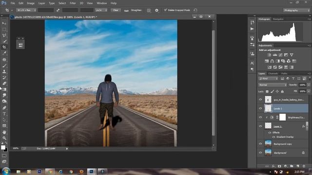 PHOTOSHOP TUTORIAL || Blending road ,3d road manipulation смотреть онлайн
