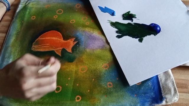 Роспись сумки/ Рисунок акрилом на ткани/ Кастомизация/ Customization /Bag painting /Acrylic paintin смотреть онлайн