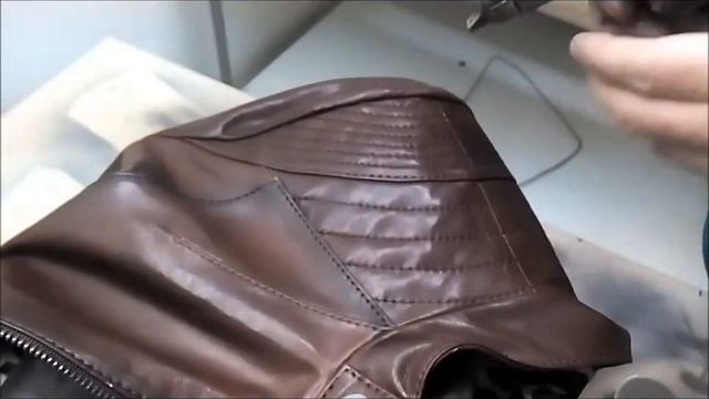 Тонировка шва на кожаной куртке .toning seam. смотреть онлайн
